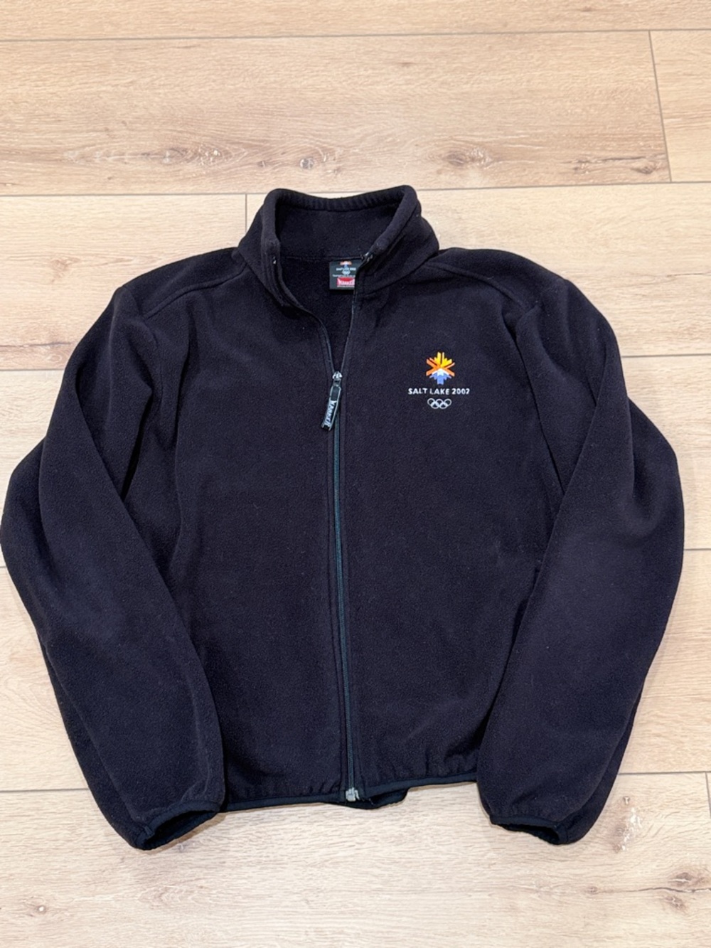 Salt Lake 2002 Marker Black Fleece Jacket with Salt Lake 2002 Patch